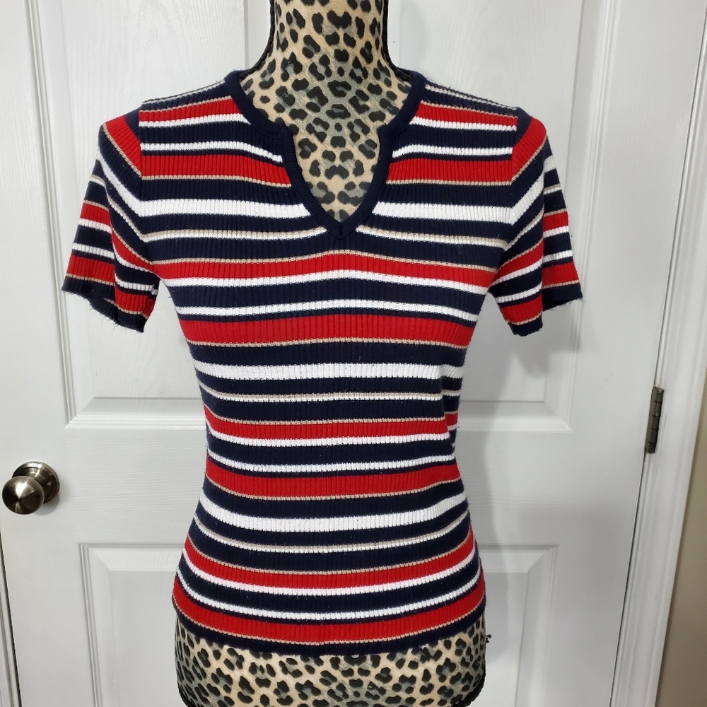 Fiorlini International Striped Ribbed Top